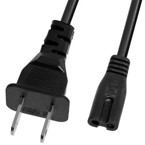 Fosmon [ETL Listed] Standard Power Cord 5 Ft, 2-Prong 2-Slots 18 AWG Figure 8 Universal Replacement Power Cable for PS3, PS4, PS5, Apple TV, Xbox One - 1 of 4