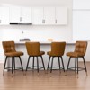 Bekrvio 26" Swivel Counter Height Bar Stools Set of 2,Modern Faux Leather Upholstered with Back,Counter Stool Chairs for Kitchen Island - 2 of 4