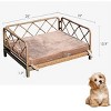 LAOTIES Wicker Pet Bed Rattan Dog Sofa Bed Outdoor Indoor Water Resistant - 3 of 4