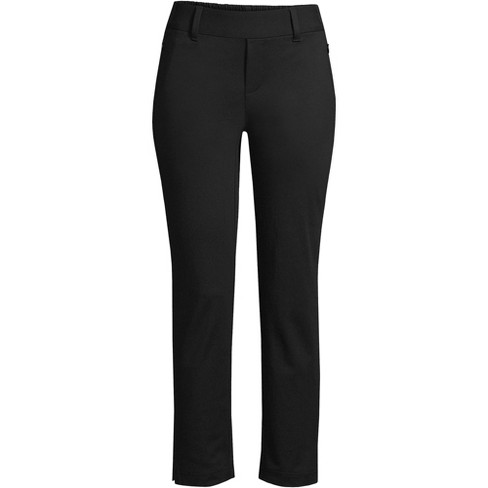 Lands' End Women's Lands' End Flex Mid Rise Pull On Crop Pants - X Large -  Black