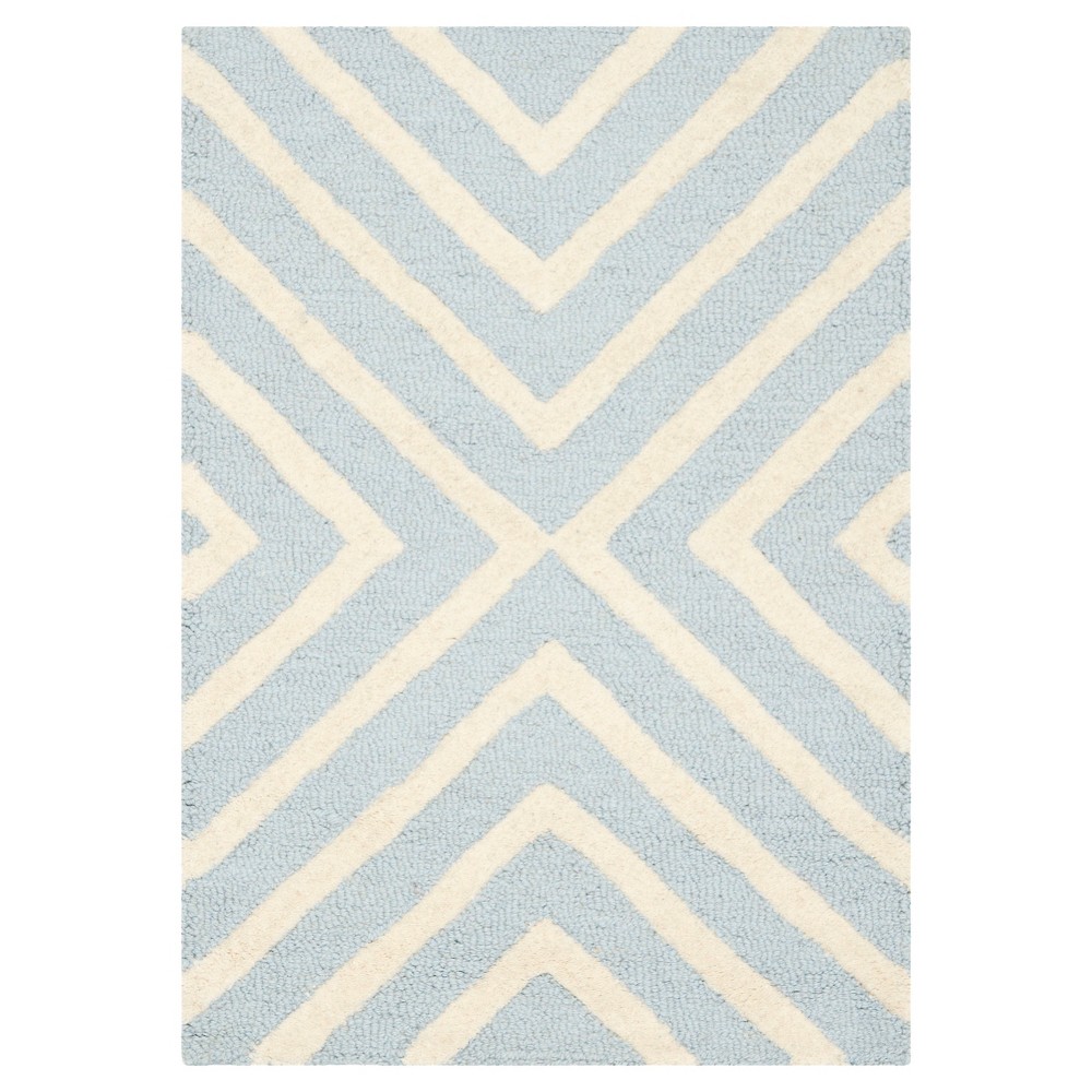 2'x3' Harper Chevron Accent Rug Light Blue/Ivory - Safavieh