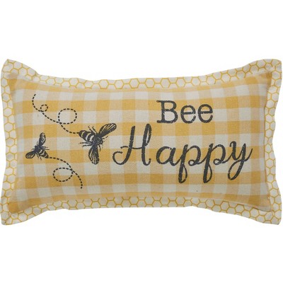 Buzzy Bees Bee Happy Pillow 7x13 Vhc Brands