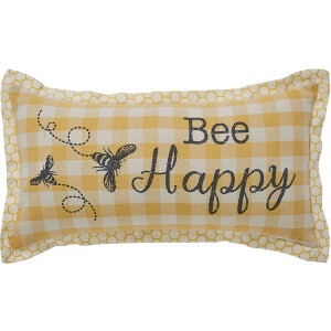 Buzzy Bees Bee Happy Pillow 7x13 Vhc Brands - 1 of 4