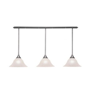 Toltec Lighting Any 3 - Light Chandelier in  Brushed Nickel with 14" Italian Marble Shade - 1 of 1