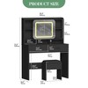 Vanity Desk with Sliding Mirror, 2 Drawers & Charging Station - Makeup Dressing Table with Stool for Bedroom, 3 Color , for Women & Girls - 3 of 4