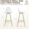 QingMoon Clear Bar Stools Set of 2, Modern Counter Height Chairs with Clear Acrylic Back and PU Cushion for Kitchen Island, Terrace and Pub - 4 of 4