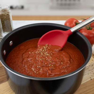 Tovolo 6pc Silicone Utensil Set Cayenne: Kitchen Cooking Utensils, Hand Wash, Adult, Red, Includes Ladle & Tongs — фото 7