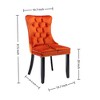 FURNIinspire Dining Chairs Dining Room Chair Dining Table Chairs, Set Of 2 Kitchen Chairs Velvet Upholstered Dining Chair, Orange, 24.4"*19.7"*37.5" - 3 of 4