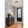 Carnaby 2-Light Flush Mount Ceiling Light - Matte Black, Ribbed Glass, Dimmable, Damp Rated - 4 of 4