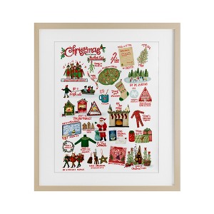 Stupell Industries Fun Christmas Traditions Framed Print Under Glass Art - 1 of 4