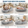 Large-Sized Pet & Human Nest Bed with Raised Headrest,Ergonomic Orthopedic Support，for living rooms and bedrooms，Multiple Colors Available - 4 of 4