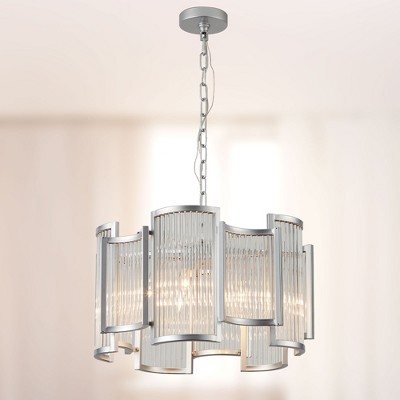 Bella Depot 20.5" Modern Gold Glass Chandelier Kitchen Island Dimmable Pendant Light