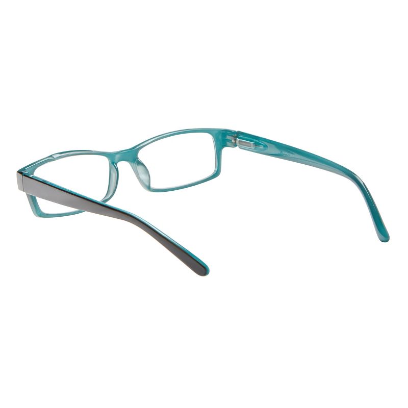ICU Eyewear Berryessa Large Black with Turquoise Interior Reading Glasses, 6 of 9