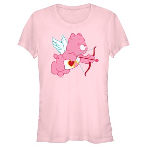 Juniors Womens Care Bears Valentine's Day Love-a-Lot Bear Cupid T-Shirt - 1 of 4