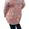 Women's Babydoll With Criss Cross Accents Tunic Top - honeyme - 2 of 3