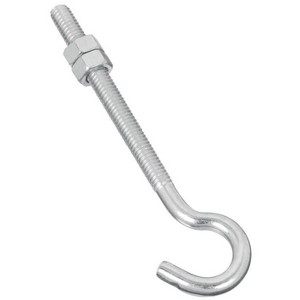 National Hardware Zinc-Plated Silver Steel 5 in. L Hook Bolt 100 lb 1 pk - 1 of 1