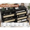 Modern Rattan 6-Drawer Dresser for Bedroom - Slim Wooden Chest of Drawers for Living Room and Entryway - 4 of 4