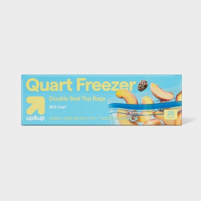 Quart Freezer Storage Bags - 25ct - up&up™