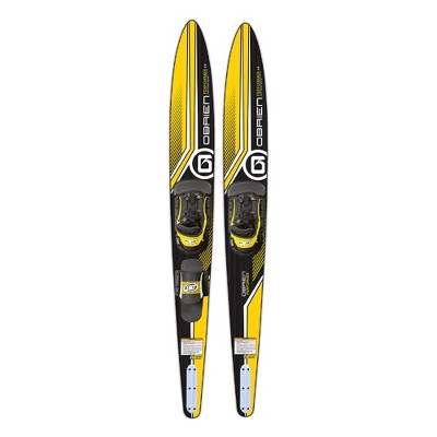 O'Brien Watersports 2191106 Adult 68 inches Performer Combo Water Skis Sizes 7-13, Yellow and Black