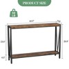 43.3 Inch Console Sofa Table, Modern Entryway Table, Metal Frame, 2 Shelves, For Living Room, Hallway - 3 of 4
