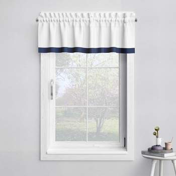 Bacati - MixNMatch Blue Band Window Valance