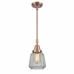 Chatham - 1 Light Stem Hung Mini Pendant In Art Deco Style-9.13 Inches Tall and 7 Inches Wide - 1 of 1
