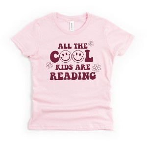 The Juniper Shop Cool Girls Are Reading Flowers Girls Short Sleeve Tee - 1 of 2