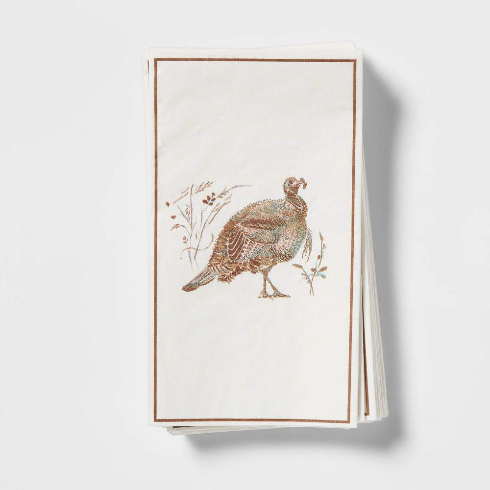 16ct Paper Turkey Guest Towel - Threshold