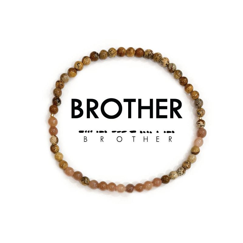 ETHIC GOODS Mens 4mm Morse Code Bracelet Extended [BROTHER], 1 of 6