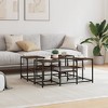 vidaXL Coffee Table Smoked Oak 35.8 in.x35.8 in.x15.7 in. Engineered Wood - 3 of 4