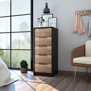 Okak Modern 5-Drawer Vertical Bedroom Dressers,Storage Chest of Drawers Wooden Tall Dresser Chest for Living Room,Entryway - 1 of 4