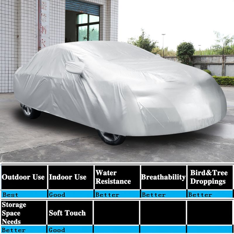 Unique Bargains Polyester Breathable Waterproof All Weather Protect Car Cover, 3 of 8