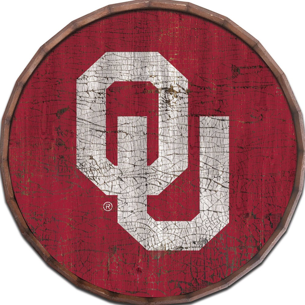 Photos - Wallpaper NCAA Oklahoma Sooners Cracked Color 24" Barrel Top