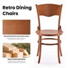 SEVOBAL Office Dining Chair Set of 2 High Back Wooden Chair Accent Chair Sturdy Task Chairs for Banquet Kitchen Living Room, Beige, 18.1"*19.7"*35" - 3 of 4