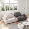 NicBex 86.6" Large Size Couches for Living Room, Contrast Design Suede Loveseat Sofa, Modern Upholstered 3-Seater Sofas for Living Room - 2 of 4
