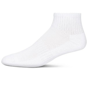 Memoi 6 Pairs Women's Half Cushioned Solid Color Quarter Sock - 1 of 4