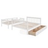 PAGED Simple Wooden Bunk Bed Loft Bed, Twin over Twin Bed Frame with 3 Drawers, Storage Stairs and Guardrail for Kids, Teens - 3 of 4