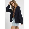 I am a Fashion Junky Umgee Cable Knit Pearl Button Cardigan - 2 of 4