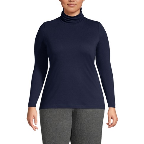 Lands' End Women's Supima Cotton Long Sleeve Turtleneck : Target