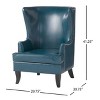 NicBex Leather Accent Chair,Upholstered Living Room Chairs with High Backrest and Flared Wood Legs,Cozy Armchair,Club Chairs for Living Room - 3 of 4