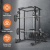 2000LB Power Cage with Dual Pulley System - 5-In-1 Squat Rack, Pull-Up Station & Dip Bars | Space-Saving Home Gym - 3 of 4