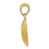 Black Bow Jewelry 14k Yellow Gold Textured Football Pendant - 2 of 4