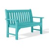 WestinTrends Malibu Outdoor 2-Person All-Weather HDPE Front Porch Garden Bench - 4 of 4