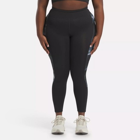 Reebok Lux High-Waisted Tights (Plus Size) Womens Athletic Leggings 1X Black