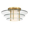 Savoy House Newell 1 - Light Semi-Flush Mount in  Warm Brass - 3 of 4