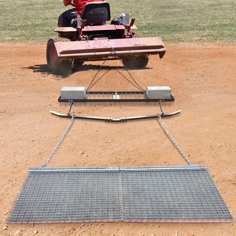 Yard Tuff 6' Spike Drag with Surface Leveling Bar and Drag Mat for ATV/UTVs, 5 of 7