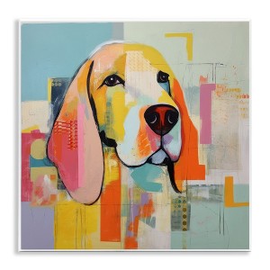 Stupell Industries Abstract Dog Portrait Wall Plaque Art, 12" x 12" - 1 of 4
