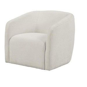 HomeRoots 32" Beige Fabric Barrel Club Chair - 1 of 4