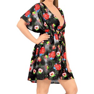 HAPPY BAY Women's Halloween Beach Dress Summer Swimwear Swimsuit Coverup for women X-Large-XX-Large Black Hearts - 1 of 4