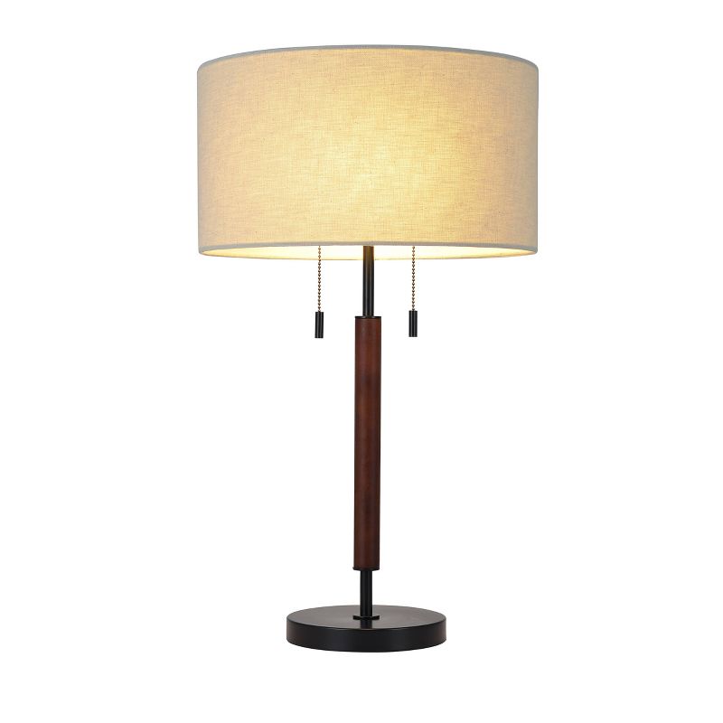 Wood Table Lamp (Includes LED Light Bulb) Black - Threshold&#8482;, 3 of 7